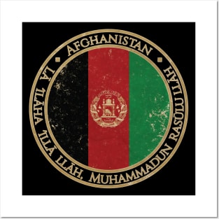 Vintage Islamic Republic of Afghanistan Asia Asian Flag Posters and Art